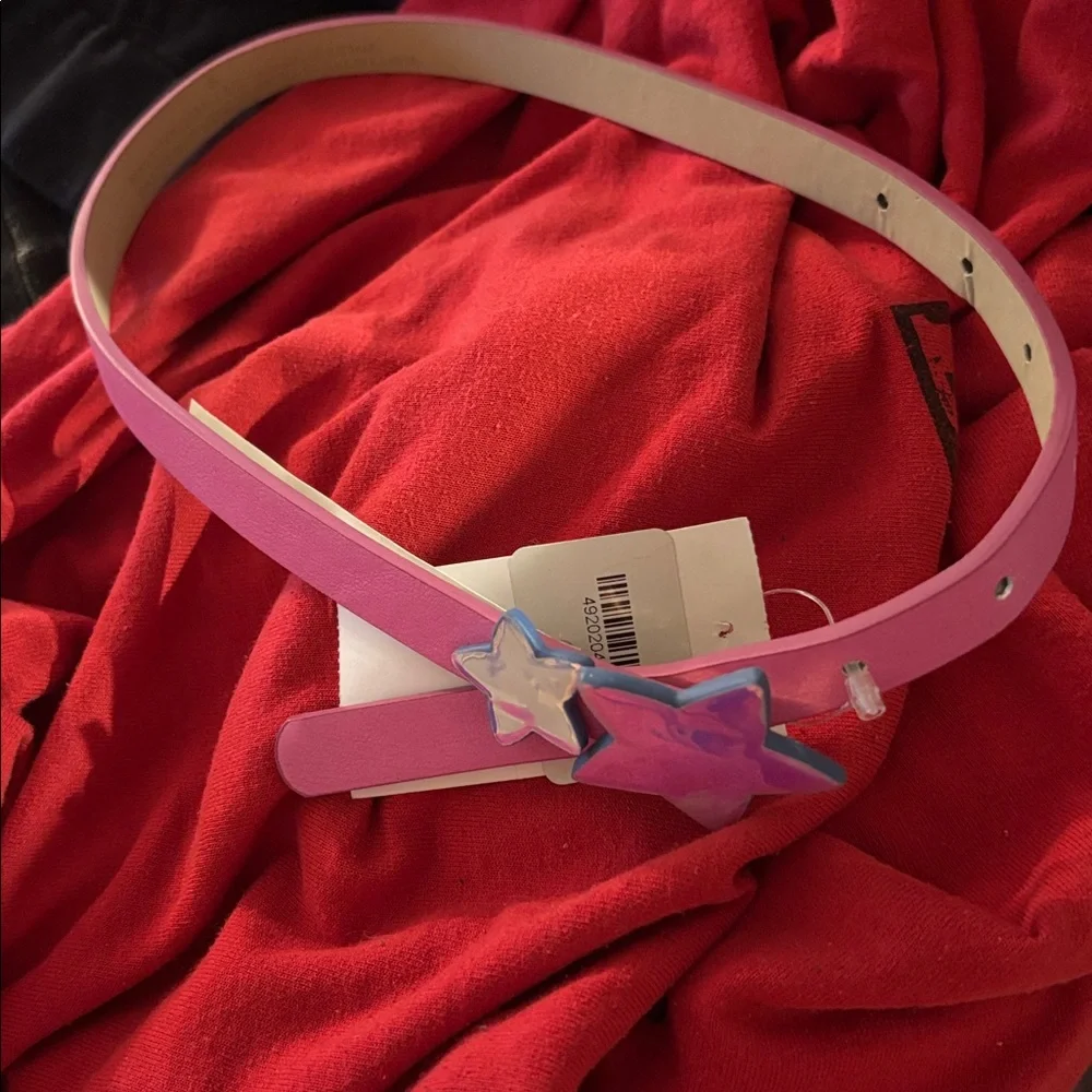 Girls Pink Belt with Star Detail small brand new